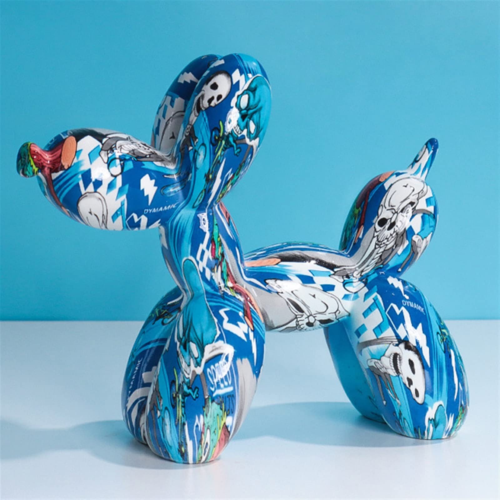 Amazon.co.jp: カラフルなグラフィティアートバルーン犬の彫刻